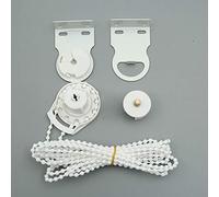 NANAD Kit de repuesto de soporte de metal de calidad de 35 mm, kit de cadena de cuentas blanca resistente para persianas enrollables, accesorios prácticos para el hogar (blanco)