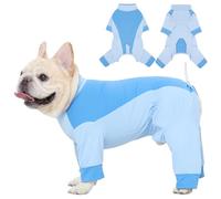 Nanaki Camiseta solar para perro, UPF 50+, de secado rápido, ropa de verano, protección UV, ligera, transpirable, elástica, control de desprendimiento, para perros pequeños, medianos y grandes, azul
