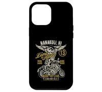 Nanakuli Hawaii USA - Diseño de motocicleta estilo retro envejecido Carcasa para iPhone 12 Pro Max