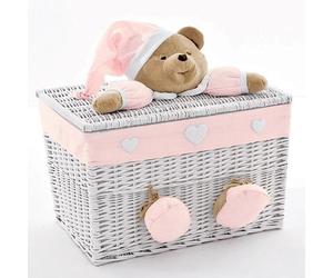 Nanan - Colección Puccio - Baúl grande, color blanco y rosa