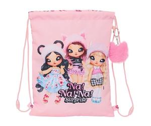 NANANA FABULOUS - Mochila Saco Plano Junior, Mochila, Ideal para Niños de Diferentes Edades, Cómoda y Versátil, Calidad y Resistencia, 26x34 cm, Color Rosa