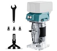 Nananuu Fresadora con batería de 800 W para Makita 18 V (sin batería), 30.000 rpm, motor sin escobillas, fresadora de cantos con una mano, 5 velocidades de batería, herramientas para trabajar la