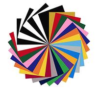 NANAPLUMS Vinilo de transferencia de calor, 30 piezas de papel adhesivo permanente de transferencia de calor, logotipo, ropa de camisetas (multicolor)