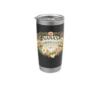 Nana's Garden Club florece con amor Jardinería floral Vaso térmico de acero inoxidable de doble pared