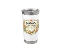 Nana's Garden Club florece con amor Jardinería floral Vaso térmico de acero inoxidable de doble pared