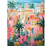 NANASUGUR Kits de Pintura por Números para Adultos DIY Pintar con Numeros Kit de Pintura al óleo de Lienzo para con Pinceles, Pigmento Acrílico sin Marco 40x50cm