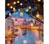 NANASUGUR Pintar por Numeros Adultos Niños Pintura por Numeros con Pinceles Lienzo y Pinturas Acrilicas, DIY Kit Completo de Pinturas para el Hogar (40 * 50cm, Sin Marco)-Festivales