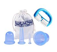 Nancunhuo Cupping Therapy Silicone Anti Cellulite Cup Tazas de Masaje de vacío con Masaje Roller Succión Cupping Massage