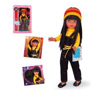 Nancy Colección Disco Reedición de los años 80, muñeca de coleccionismo clásica, con Pelo Moreno, Ropa y Accesorios ochenteros, para coleccionistas y Desde 3 años, Famosa (NAL03000)