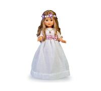 Nancy - Colección, Primera Comunión, muñeca Vestido y Corona Flores, Rubia, con