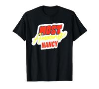 Nancy más Asombrosa - Divertido Nombre de Nancy Camiseta gráfica económica, Hombre, Negro, L