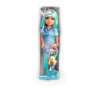 Nancy - muñeca con el Pelo de Color Azul neón Llamativo, con Flequillo y Liso, Pelo para peinar y Hacer Diferentes Looks Modernos, Medias y Maquillaje a Juego, 3 años, Famosa