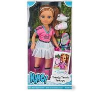 Nancy - Trendy Tenis, muñeca tenista de Pelo Rubio con coleta, un día Haciendo Deporte, Juguete con Accesorios Que completan el Look Deportivo como Raqueta, Pelota y Zapatillas, Famosa (700017109)