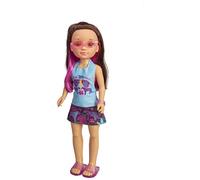 Nancy Tropicali Muñeca Con Gafas, Mechas Y Vestidos Coloridos, 42 Cm