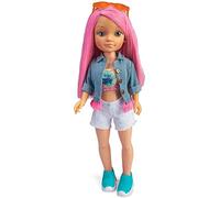 Nancy Un día brillando en la Oscuridad, Muñeca de Pelo Rosa y pintalabios Que Brillan en la Oscuridad, Accesorios Personalizables para niñas y niños a Partir de 3 años, Multicolor