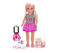 Nancy - Un Día como Youtuber, muñeca con Accesorios de Belleza, Cajas para Hacer unboxings, un trípode Soporte para el móvil, Famosa (700014272)