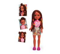 Nancy Un día de Trenzas Morena, Muñeca con Peinado de Trenzas finitas y Muchos Accesorios para peinar y Hacer Diferentes Looks, Juguete para niñas y niños Mayores de 3 años, Multicolor