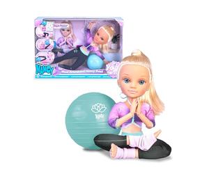 Nancy - Yoga Class, Muñeca más Flexible, 16 Puntos de Articulación para Practicar Yoga, Incluye Pelota de Fitness y Esterilla de Deporte, +3 años, Famosa (NAC76000)