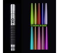 NANDAN Sable Laser,RGB Ligh tsaber 16 Colores Sable de luz de Juguete con Mango de Metal Lightsaber, 16 Juegos de Sonido de Combate Simulado, Cosplay Jedi Knight Espada laser/31 Pulgadas