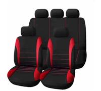 NanDeZ Juego Completo De Fundas para Asientos De Coche para Fo-rd Maverick 2022-2025, Fundas Asientos Coche para Delanteros y Traseros Accesorios Interior,A/9pcs Set Red