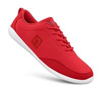 Nanga Barefoot Men - Zapatos Merino Descalzo para Hombre, Zapatillas de Exterior de Lana Merino, Zapatos de Salud, Zapatos de Trail Running (Rojo, Numeric_44), Rojo, 44 EU