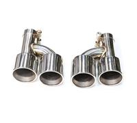 NANGAEBPPW 1 Par Aspecto Cuádruple Silenciador De Acero Inoxidable De Puntas De Escape Para 535i 535d F10 F11 Mejora M5(Plata A)