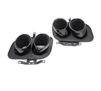 NANGAEBPPW 1 Par De Boquillas De Escape Para Porsche Para Carrera 992 2020-2024 Tubo De Escape Carrera Mejorado De Acero Inoxidable Negro Con Salida Cuádruple(NEGRO)