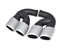NANGAEBPPW 1 Par De Boquillas De Escape Para Porsche Para Cayenne 2011 2012 2013 2014 De Acero Inoxidable GTS Color Negro(Short Matte Silver)