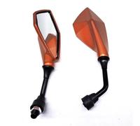 NANGAEBPPW 1 Par De Espejos Retrovisores Universales Modificados con Tornillo 10mm para Motocicleta Scooter Bicicleta Eléctrica Espejo Auxiliar Marcha Atrás(Naranja)