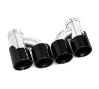 NANGAEBPPW 1 Par De Puntas De Escape Para 535i 535d F10 F11 Mejora M5 Aspecto Cuádruple Silenciador De Acero Inoxidable(Negro B)