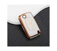 NANGAEBPPW 2 3 Botones Para Peugeot 107 206 207 307 308 406 Funda Carcasa TPU Para Llave De Coche Sin(BLANCO,3 Button)