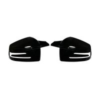 NANGAEBPPW 2 Piezas Adhesivo Patrón Fibra De Carbono Cubiertas Espejo Retrovisor Lateral Para Mercedes Para Benz W176 W246 W204 W212 W221 C117 X204 X156(negro brillante)