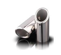 NANGAEBPPW 2 Piezas De Silenciador De Escape De Acero Inoxidable Para Serie 5 520i 523i 525i F10 F11 F07 E12 E28 E34 E39 E60 E61(Bevel Silver)