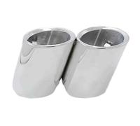 NANGAEBPPW 2 Piezas De Silenciador De Escape De Acero Inoxidable Para Serie 5 520i 523i 525i F10 F11 F07 E12 E28 E34 E39 E60 E61(Plata)
