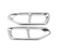 NANGAEBPPW 2 Piezas De Silenciador Trasero De Acero Inoxidable Para Serie 7 G11 G12 2016 2017 2018(Plata)
