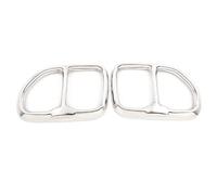NANGAEBPPW 2 Piezas Para X3 X4 G01 G02 2018 2019 2020 2021 Cubierta De Acero Inoxidable Para Silenciador De Escape Accesorios Para Coche(Plata)
