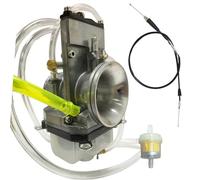NANGAEBPPW 28mm 38mm 40mm Para Suzuki RMZ 250 RMZ 450 Para DRZ400 Carburador De Alta Velocidad Con Chorro De Potencia Ajustable Y Cable(40MM)