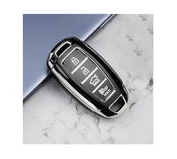 NANGAEBPPW 3 4 5 Botones Llavero Funda Llave Coche Para Hyundai Para Encino Para Solaris Para Grandeur Para Accent Para Santa Fe Para Palisade(NEGRO,3 botones)