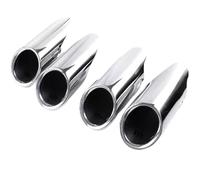 NANGAEBPPW 4 Piezas Para Macan S 2.9T 3.0T 2014 2015 2016 2017-2024 Mejora Del Tubo De Escape De Acero Inoxidable Negro Punta De Silenciador Cabezal De Escape(Plata)