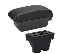 NANGAEBPPW Caja De Reposabrazos Caja De Almacenamiento Accesorios De Coche Piezas De Retrofit Detalles Interiores Porta-auto Cenicero Para Peugeot 208 2012-2018(B3 Negro blanco 3USB)