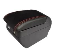 NANGAEBPPW Caja De Reposabrazos Coche Para Opel Para Corsa F 2019 2020 2021 2022 2023 2024 Accesorios Coche Retrofit(H línea roja 4USB)