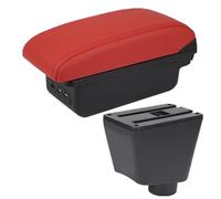 NANGAEBPPW Caja De Reposabrazos Para R&enault Para Clio Captur Para Clio1 Para Clio2 Para Clio3 Para Clio 4 Caja De Reposabrazos De Coche(B4 rojo 3USB)