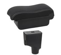 NANGAEBPPW Caja Descansabrazos Central Para Toyota Para Yaris 2015 2016 2017 2018 2019 2020 2021(B2 Línea Blanca)