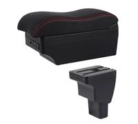 NANGAEBPPW Caja Reposabrazos Auto Para Hyundai I10 2006 2016 2015 2014 2013 2012 2011 2010-2017 Consola Central Almacenamiento(Línea Roja E2)