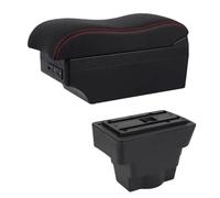 NANGAEBPPW Caja Reposabrazos Auto Para Opel Para Astra J 2012 2013 2014 2015 2016 2017-2023Consola Central Caja De Almacenamiento USB(Línea Roja E2)