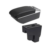 NANGAEBPPW Caja Reposabrazos Para Jazz Para Fit Para Jazz 1 2003 2004 2005 2006 2007 Reposabrazos Coche Caja Almacenamiento Accesorio Auto(B2 línea negra SIN USB)