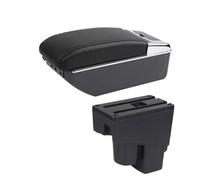 NANGAEBPPW Caja Reposabrazos Para Jazz Para Fit Para Jazz 1 2003 2004 2005 2006 2007 Reposabrazos Coche Caja Almacenamiento Accesorio Auto(D2 línea negra 7USB)
