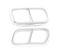 NANGAEBPPW Embellecedor Decorativo Para La Salida Del Tubo De Escape Del Silenciador Trasero De Coche Para F01 7 Series 730i 740i 750i 760i 2009-2014(Plata)