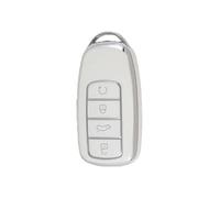 NANGAEBPPW Funda De Llave Coche En TPU Blando Cobertura Total Para Chery Para Omoda C5 E5 C9 EV Para PHEV 2024 2025 Llavero Accesorios(Silvery white)