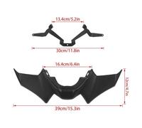 NANGAEBPPW Motocicleta Sport Carga aerodinámica Spoilers Delanteros Naked Alerón aerodinámico Deflector para Yamaha MT 07 MT-07 2021 2022 2023(Forged Pattern)